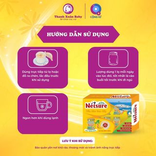 Hộp 6 hũ yến sào Netsure bổ dưỡng phục hồi sức khỏe (15% yến) lọ 70ml - Thanh Xuân Baby