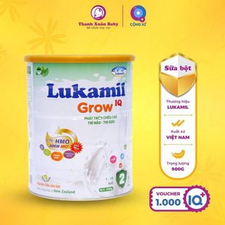 Sữa bột Lukamil Grow IQ vị hạt chia Mỹ phát triển chiều cao và trí não 900g - Thanh Xuân Baby giá sỉ