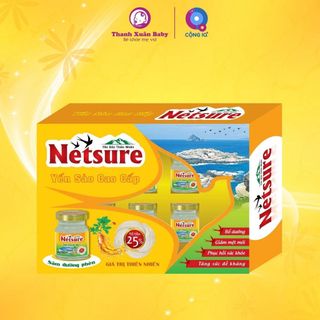 Hộp 6 hũ yến sào Netsure bổ dưỡng phục hồi sức khỏe (15% yến) lọ 70ml - Thanh Xuân Baby