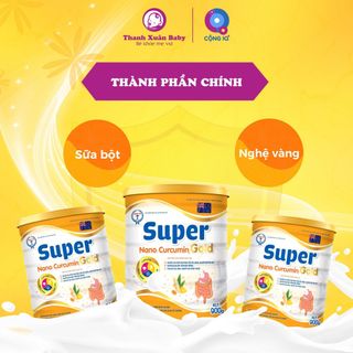 Sữa bột nghệ Super Nano Curcumin 900g phục hồi sức khỏe sau phẫu thuật - Thanh Xuân Baby
