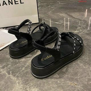 Sandal nữ quai nơ xoắn đính đá xinh xắn