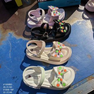 Sandal trẻ em quai ngang phối nơ chấm bi đẹp