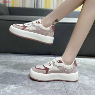 Giày thể thao nữ đế bằng chất da mềm đẹp