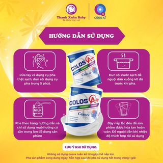 Sữa bột Colos A+ Cancer dinh dưỡng đặc biệt dành cho người ung thư và có khối u 900g - Thanh Xuân Baby