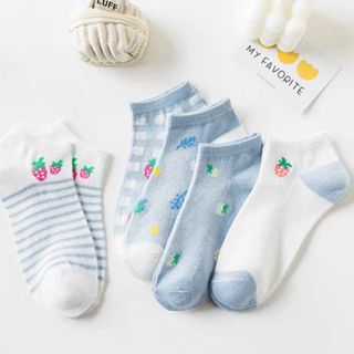 Set 5 đôi tất vớ xanh hàng đẹp giá tốt sẵn sll
