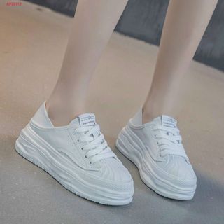 Giày thể thao nữ màu trắng da mềm êm chân đẹp AP32