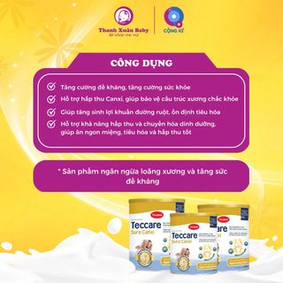 Sữa bột Teccare Sure Canxi ngăn ngừa loãng xương và tăng sức đề kháng 800g - Thanh Xuân Baby