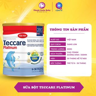 Sữa bột Teccare Platinum bổ sung dinh dưỡng giúp trẻ phát triển cân đối 800g - Thanh Xuân Baby