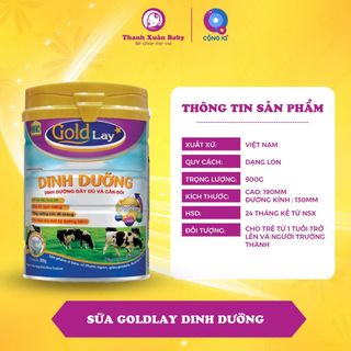 Sữa dinh dưỡng Goldlay nguyên kem cho bé phát triển toàn diện 900g - Thanh Xuân Baby