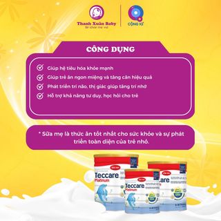 Sữa bột Teccare Platinum bổ sung dinh dưỡng giúp trẻ phát triển cân đối 800g - Thanh Xuân Baby