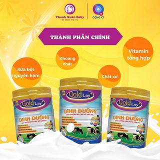 Sữa dinh dưỡng Goldlay nguyên kem cho bé phát triển toàn diện 900g - Thanh Xuân Baby