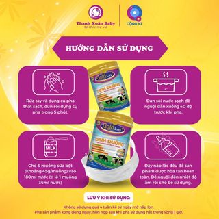 Sữa dinh dưỡng Goldlay nguyên kem cho bé phát triển toàn diện 900g - Thanh Xuân Baby