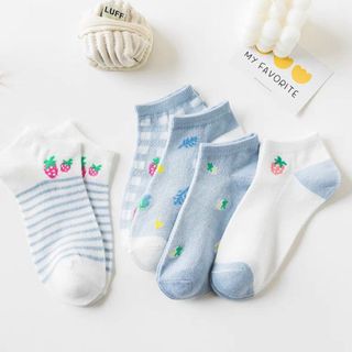 Set 5 đôi tất vớ xanh hàng đẹp giá tốt sẵn sll