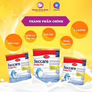 Sữa bột Teccare Pedia Pro cải thiện biếng ăn, tăng cân hiệu quả 800g - Thanh Xuân Baby