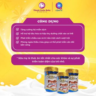 Sữa bột Goldlay Pedia Kid bổ sung dinh dưỡng cho trẻ biếng ăn 900g - Thanh Xuân Baby