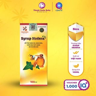 Siro bổ phế Syrup Hedera cao lá thường xuân giảm ho, giảm đờm đau rát họng 100ml - Thanh Xuân Baby