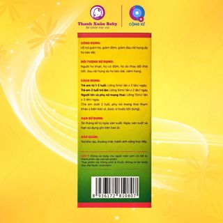 Siro bổ phế Syrup Hedera cao lá thường xuân giảm ho, giảm đờm đau rát họng 100ml - Thanh Xuân Baby