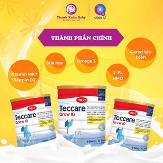 Sữa bột Teccare Grow IQ sữa bò phát triển trí não và chiều cao cho trẻ 800g - Thanh Xuân Baby