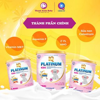 Sữa bột IQ Platinum Kids sữa bò bổ sung dinh dưỡng phát triển toàn diện cho trẻ 900g - Thanh Xuân Baby