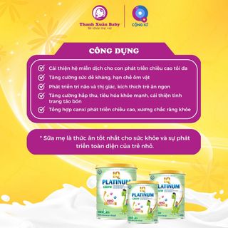 Sữa bột IQ Platinum Grow sữa bò phát triển trí não và chiều cao cho trẻ 900g - Thanh Xuân Baby
