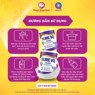 Sữa bột Sure IQ Pedia bổ sung dinh dưỡng cho trẻ biếng ăn 900g - Thanh Xuân Baby