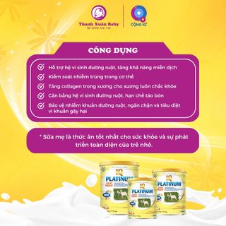 Sữa bột IQ Platinum Goat Pedia+ sữa dê cải thiện biếng ăn hỗ trợ tăng cân 900g - Thanh Xuân Baby