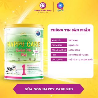 Sữa Happy Care Kid tăng sức đề kháng, phát triển trí não cho bé 400g/ 800g - Thanh Xuân Baby