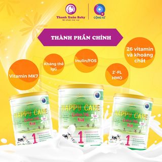 Sữa Happy Care Kid tăng sức đề kháng, phát triển trí não cho bé 400g/ 800g - Thanh Xuân Baby
