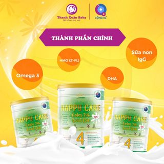 Sữa non 24h Happy Care Goat BA sữa dê bổ sung dinh dưỡng cho trẻ ăn ngon 900g - Thanh Xuân Baby