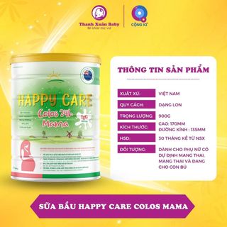 Sữa bầu Happy Care Mama bổ sung dinh dưỡng cho phụ nữ mang thai và sau sinh 900g - Thanh Xuân Baby