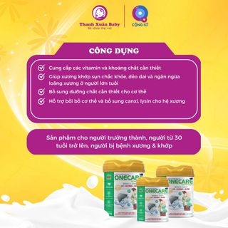 Sữa bột Onecare Bone & Joint chăm sóc sức khỏe cơ xương khớp 900g - Thanh Xuân Baby