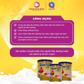 Sữa non Kymota Diabet cung cấp dinh dưỡng cho người tiểu đường 900g - Thanh Xuân Baby