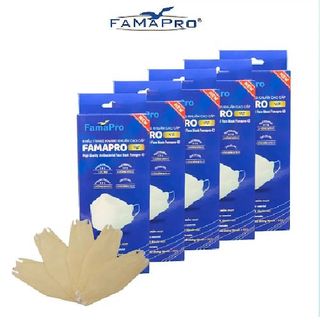 Khẩu trang y tế FAMAPRO 4 lớp kháng khuẩn (10 cái/hộp)