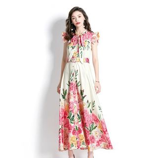Đầm maxi cao cấp kèm belt DR D80863