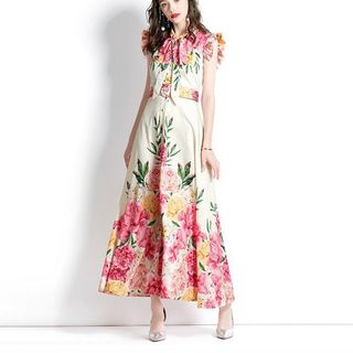 Đầm maxi cao cấp kèm belt DR D80863