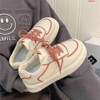 Giày Sneaker Nữ Trắng Viền đỏ đẹp AP29 giá sỉ