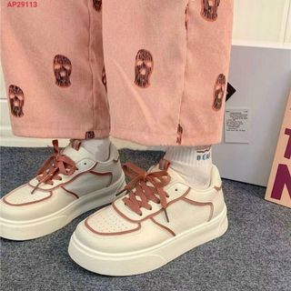 Giày Sneaker Nữ Trắng Viền đỏ đẹp AP29