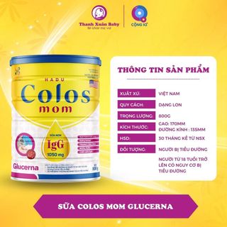 Sữa Colos Mom Diabet phòng ngừa biến chứng tiểu đường 800g - Thanh Xuân Baby