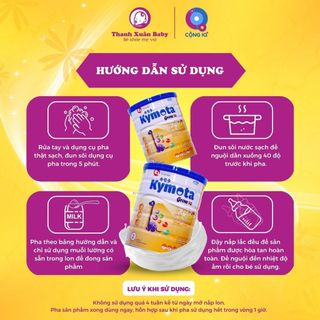 Sữa non Kymota Grow IQ Sữa bột phát triển chiều cao và trí não 900g - Thanh Xuân Baby