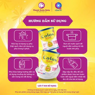 Sữa Colos Mom Kid tăng sức đề kháng, phát triển trí não cho bé 400g/ 800g - Thanh Xuân Baby