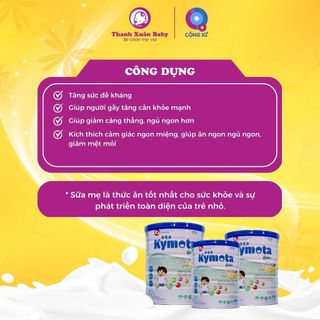 Sữa bột Kymota Gain+ tăng sức đề kháng và sức khỏe đường ruột 900g - Thanh Xuân Baby