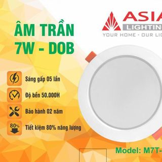 Led âm trần thân nhựa 7w DOB chính hãng Asia