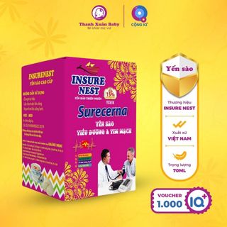 Yến sào cho người tiểu đường InsureNest Surecerna (15% yến) lọ 70ml - Thanh Xuân Baby