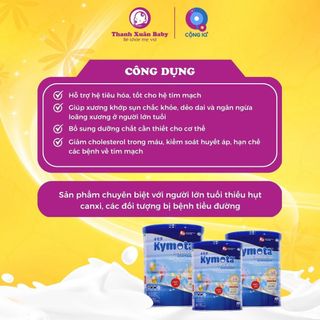 Sữa non Kymota Canxi Nano bổ sung Canxi giúp chắc khỏe xương 900g - Thanh Xuân Baby