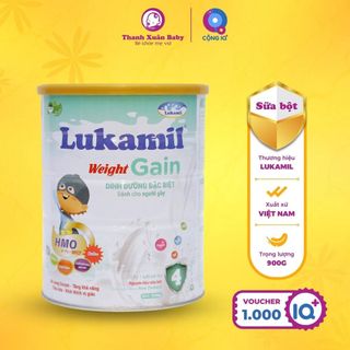 Sữa bột Lukamil Weight Gain vị hạt chia Organic hỗ trợ tăng cân cho người gầy 900g - Thanh Xuân Baby giá sỉ