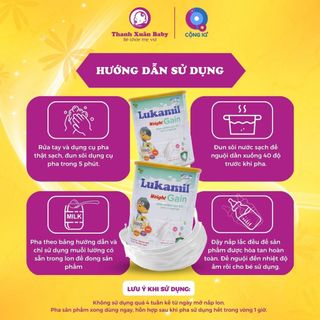 Sữa bột Lukamil Weight Gain vị hạt chia Organic hỗ trợ tăng cân cho người gầy 900g - Thanh Xuân Baby