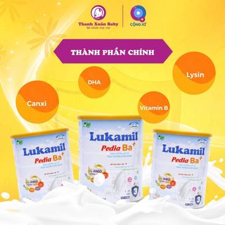 Sữa bột Lukamil Pedia 900g vị hạt chia Organic hỗ trợ trẻ biếng ăn - Thanh Xuân Baby