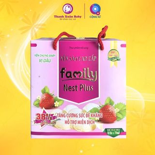 Hộp 6 hũ Yến sào chưng sẵn Family Nest Plus cho trẻ biếng ăn (38% Yến sợi) - Thanh Xuân Baby