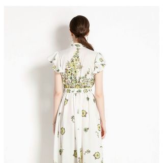 Đầm maxi xoè voan hoa cao cấp DR D75578