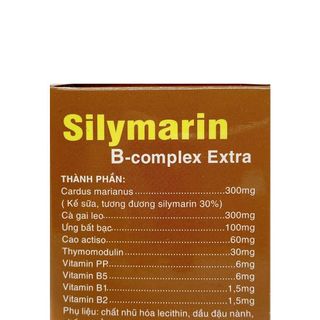 Bổ gan Silymarin B-complex Extra giải độc gan - Hộp 100 viên